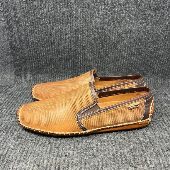NEW Pikolinos Jerez Driving Loafers Brown Leather Slip On Shoes Mens 43 / US 10 - Picture 3 of 7